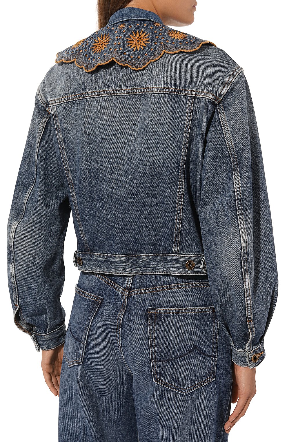 Джинсовая куртка JACOB COHEN синего цвета по цене 98100 руб., арт. V H 029 81 T 162A/380F, фото 4 Джинсовая куртка JACOB COHEN, арт. V H 029 81 T 162A/380F, фото 4