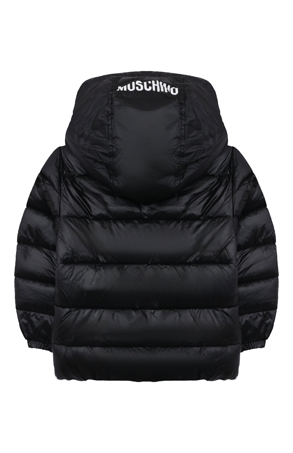 Утепленная куртка MOSCHINO черного цвета по цене 46350 руб., арт. HUS043/L3A32/4A-8A, фото 2 Утепленная куртка MOSCHINO, арт. HUS043/L3A32/4A-8A, фото 2