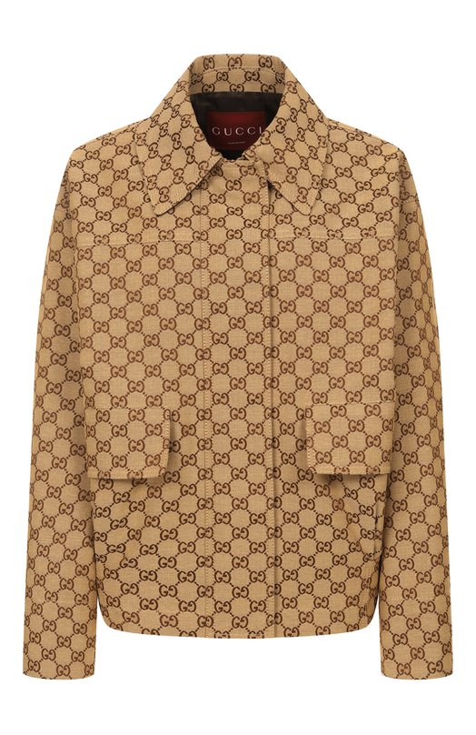 Хлопковая куртка Gucci 842660/ZAF4S Бежевый 842660/ZAF4S