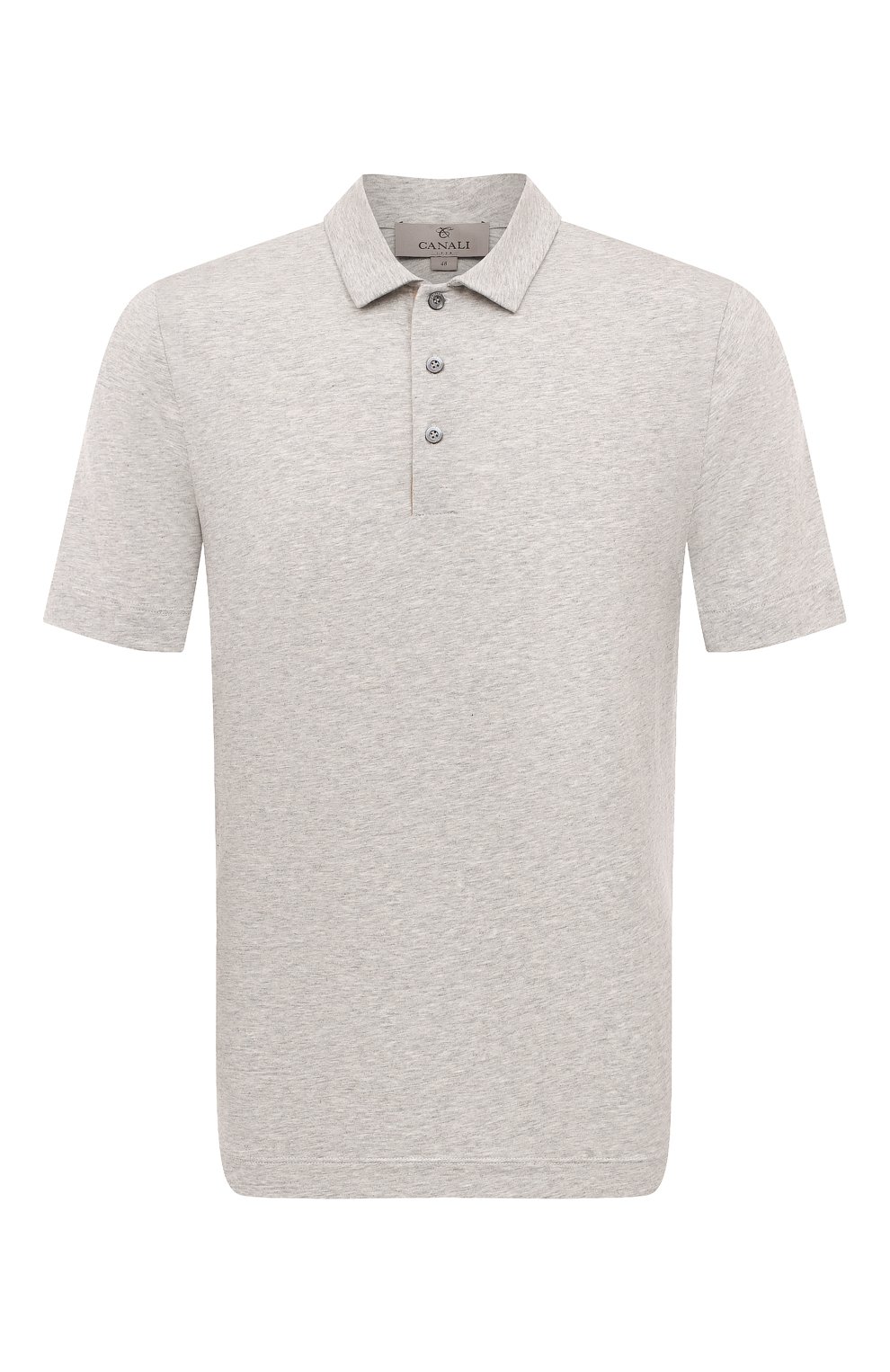 Хлопковое поло CANALI светло-серого цвета по цене 32350 руб., арт. T0238/MJ01495, фото 1 Хлопковое поло CANALI, арт. T0238/MJ01495, фото 1