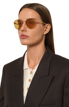 Женские солнцезащитные очки MIU MIU золотого цвета, арт. 55ZS-5AK40D | Фото 2 (Региональные ограничения белый список (Axapta Mercury): Не проставлено; Нос: Не проставлено; Материал: Металл; Тип очков: С/з; Очки форма: Круглые; Оптика Гендер: оптика-женское)