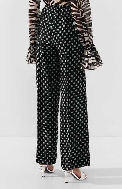 Брюки из вискозы DRIES VAN NOTEN зеленого цвета по цене 47500 руб., арт. 201-10984-9358, фото 4 Брюки из вискозы DRIES VAN NOTEN, арт. 201-10984-9358, фото 4