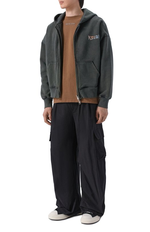 Хлопковая футболка Ksubi MPS26TE003 Коричневый  MPS26TE003 Фото 2