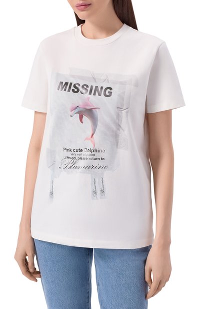 Хлопковая футболка BLUMARINE, арт. 2T125A, фото 3