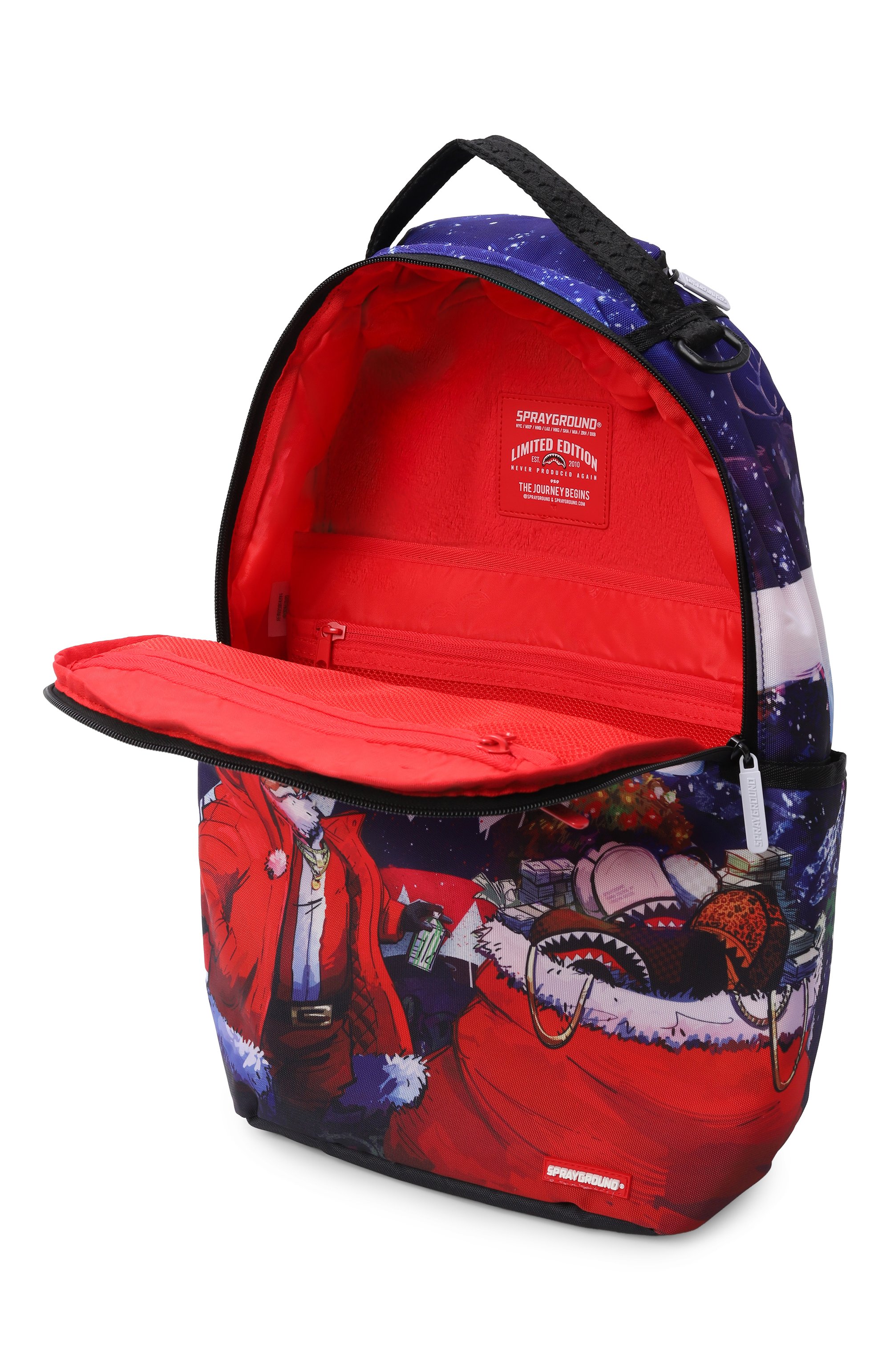 Рюкзак santa big bag stacks SPRAYGROUND разноцветного цвета по цене 14100 руб., арт. 910B8306NSZ/SANTA SKETCHY PAINT BACKPACK, фото 3 Рюкзак santa big bag stacks SPRAYGROUND, арт. 910B8306NSZ/SANTA SKETCHY PAINT BACKPACK, фото 3