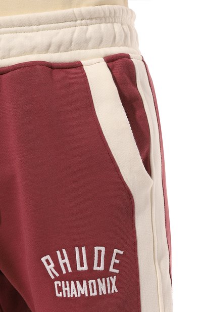 Хлопковые брюки RHUDE красного цвета по цене 76100 руб., арт. RHPF24SP01320, фото 5 Хлопковые брюки RHUDE, арт. RHPF24SP01320, фото 5