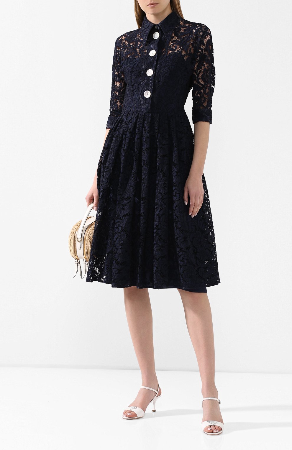 Платье из смеси хлопка и вискозы PRADA, арт. P3A94-1SA4-F0008, фото 2
