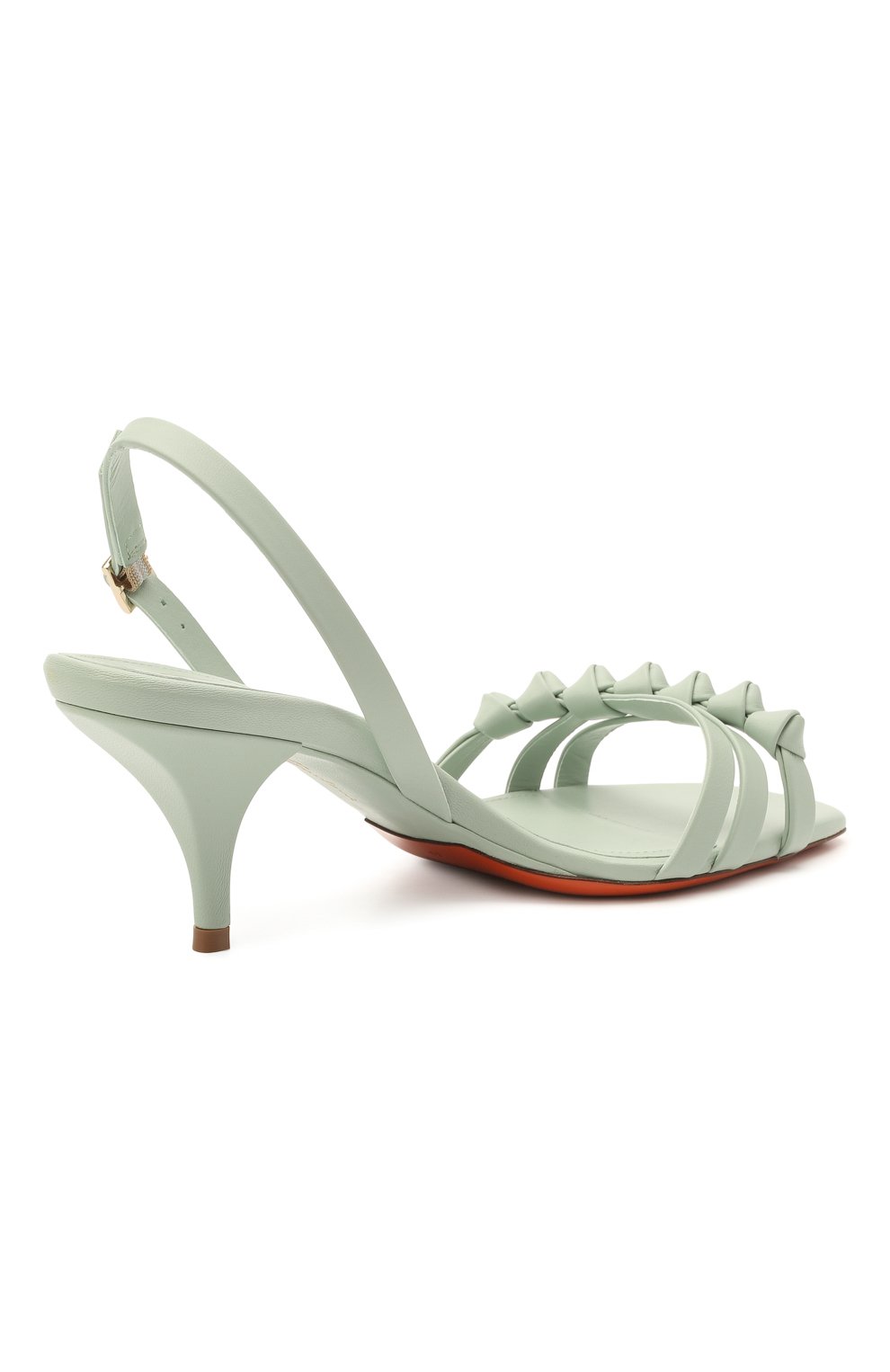Кожаные босоножки SANTONI светло-зеленого цвета по цене 59350 руб., арт. WHNS59423HA2TPPTV20, фото 4 Кожаные босоножки SANTONI, арт. WHNS59423HA2TPPTV20, фото 4