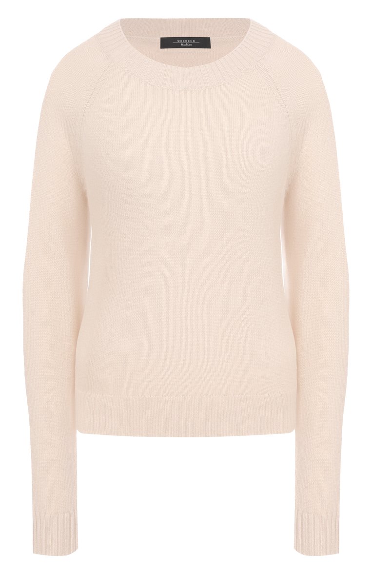 Женский кашемировый свитер WEEKEND MAX MARA молочного цвета, арт. TAG0 | Фото 1 (Длина (для топов): Стандартные; Автоматизация ТО: Проставлено; Рукава: Длинные; Материал внешний: Шерсть, Кашемир; Автоматизация состава: Проставлено; Женское Кросс-КТ: Свитер-одежда; Стили: Кэжуэл)