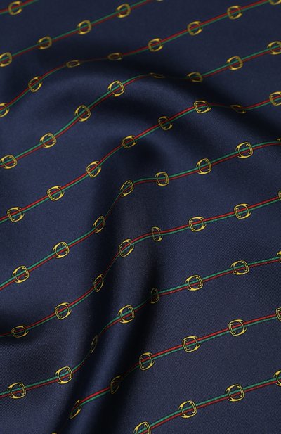 Шелковый платок GUCCI синего цвета по цене 9900 руб., арт. 561989/4G001, фото 2 Шелковый платок GUCCI, арт. 561989/4G001, фото 2