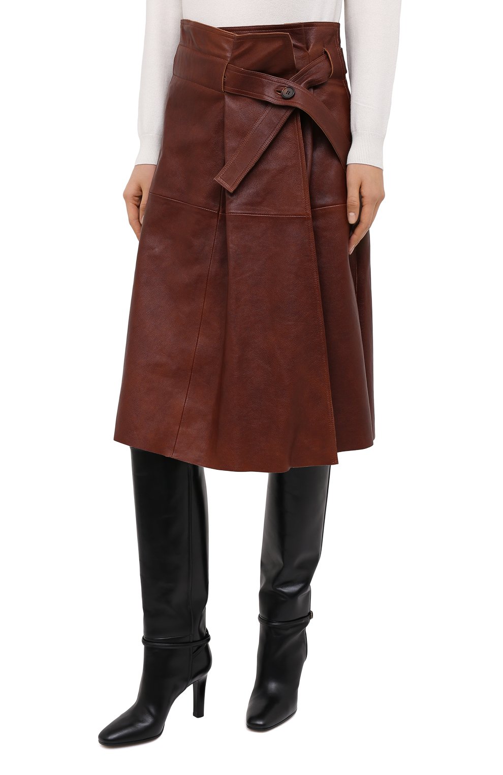 Кожаная юбка CHLOÉ, арт. CHC20ACJ11205, фото 4