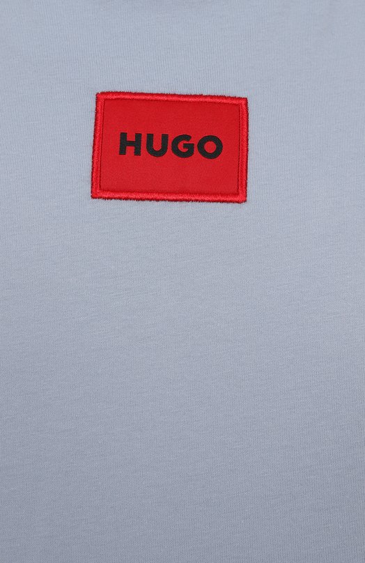 Хлопковая футболка HUGO 50447978 Голубой  50447978 Фото 6