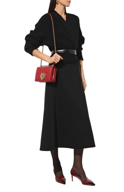 Сумка devotion small DOLCE & GABBANA красного цвета по цене 267500 руб., арт. BB6652/AV967, фото 3 Сумка devotion small DOLCE & GABBANA, арт. BB6652/AV967, фото 3