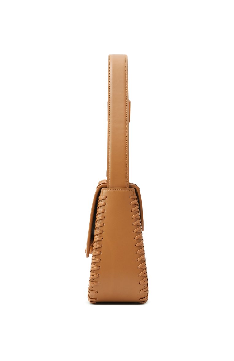 Женская сумка EMPORIO ARMANI светло-коричневого цвета, арт. EW001013/AF12774 | Фото 4 (Материал: Натуральная кожа; Автоматизация ТО: Проставлено; Автоматизация состава: Проставлено; Р�азмер: medium)