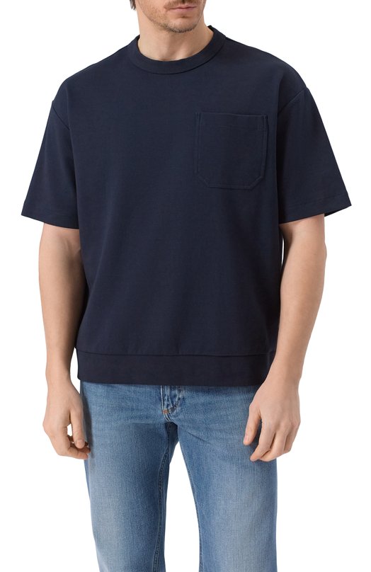 Хлопковая футболка BOSS 50554243 Синий  50554243 Фото 3