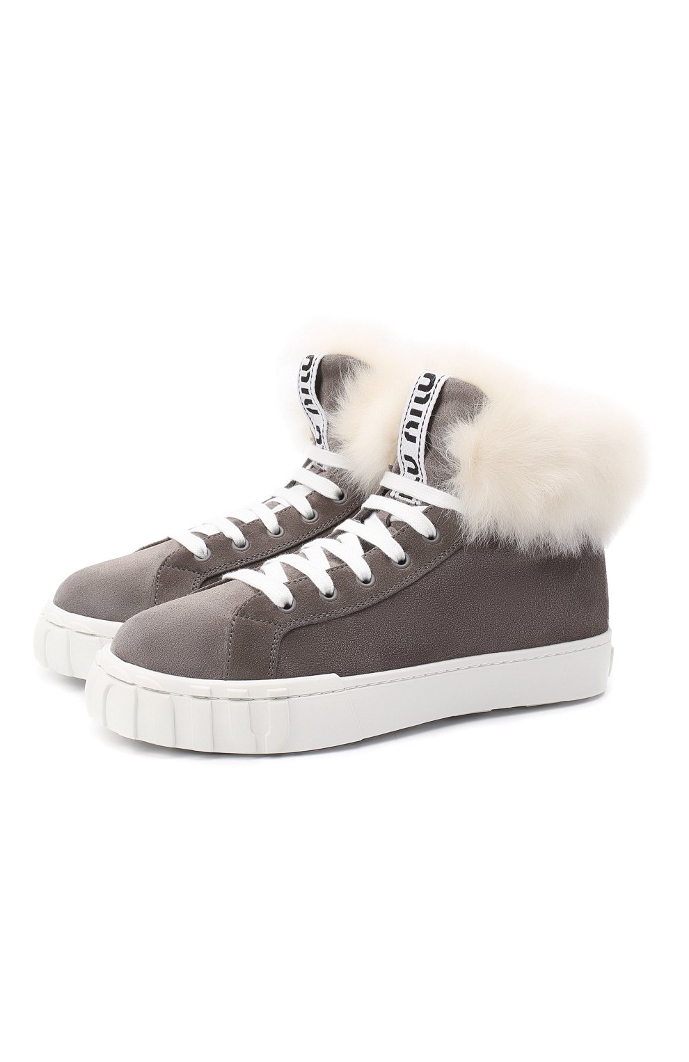 Замшевые кеды MIU MIU, арт. 5T384D-3A0A-F00M4-005, фото 1