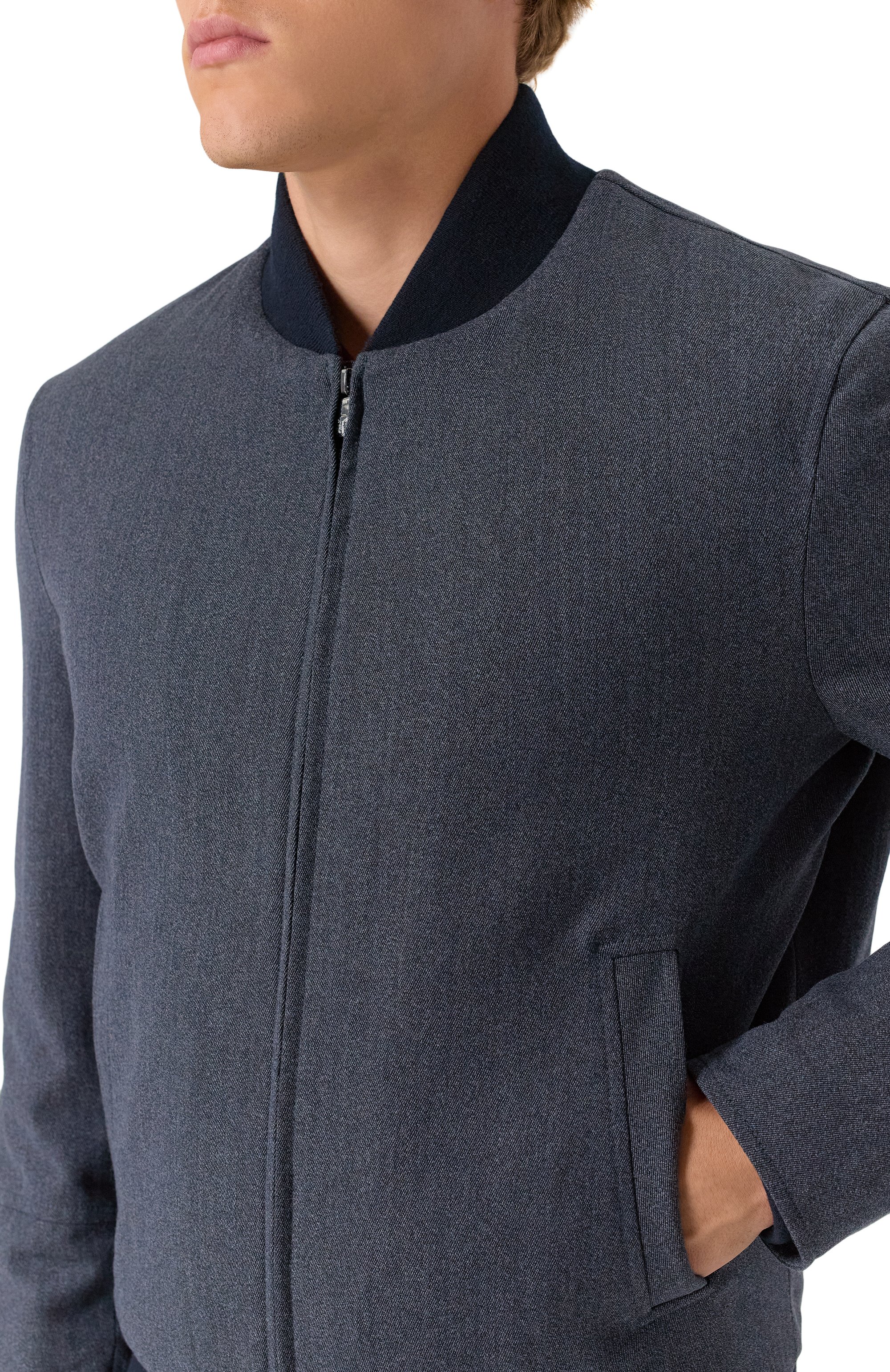 Бомбер из шерсти и хлопка CORNELIANI, арт. 26L512-2618331, фото 5