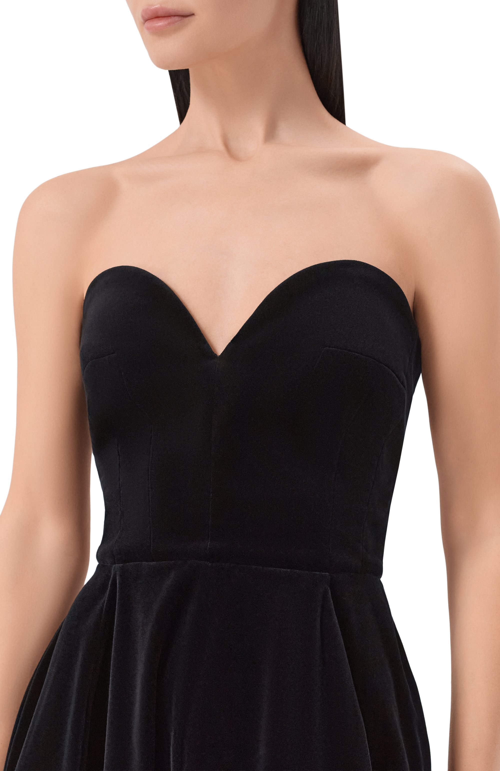 Бархатное платье VIKA GAZINSKAYA черного цвета по цене 423160 руб., арт. SS26-13251-046, фото 4 Бархатное платье VIKA GAZINSKAYA, арт. SS26-13251-046, фото 4