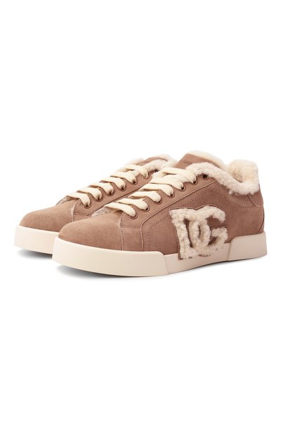 Женские замшевые кеды portofino light DOLCE & GABBANA, арт. CK2374/AJ222