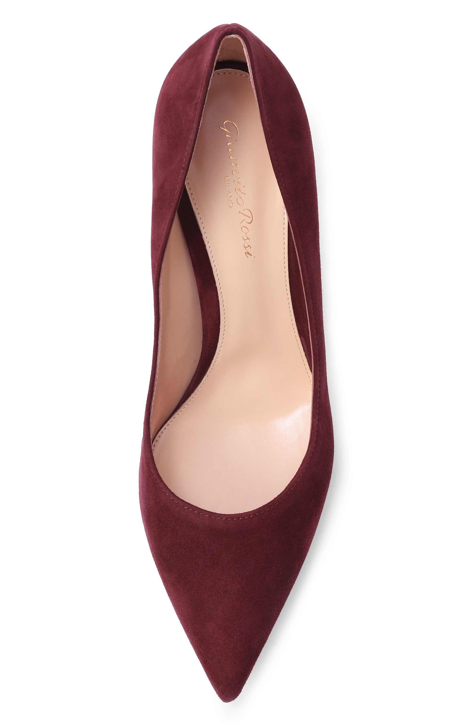 Замшевые туфли gianvito 85 GIANVITO ROSSI бордового цвета по цене 73750 руб., арт. G24580.85RIC.CAMR0YA, фото 6 Замшевые туфли gianvito 85 GIANVITO ROSSI, арт. G24580.85RIC.CAMR0YA, фото 6