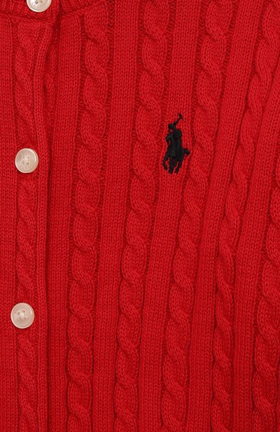 Хлопковый кардиган POLO RALPH LAUREN красного цвета по цене 13850 руб., арт. 311543047039, фото 3 Хлопковый кардиган POLO RALPH LAUREN, арт. 311543047039, фото 3