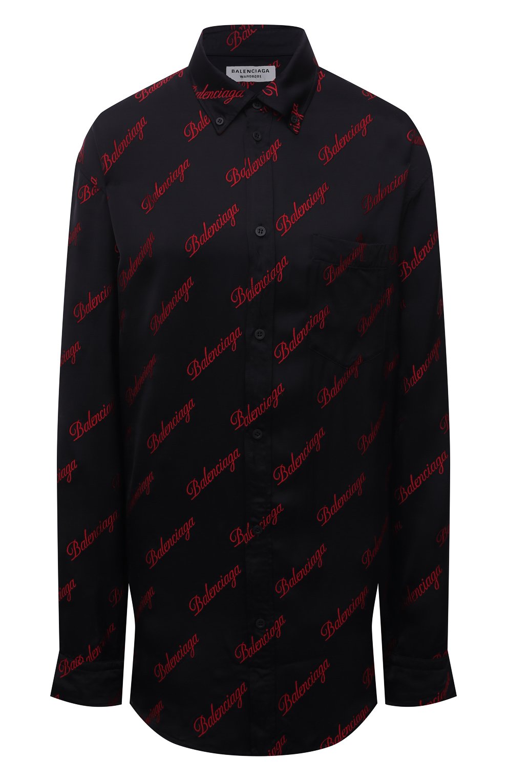 Рубашка из вискозы BALENCIAGA черного цвета по цене 158500 руб., арт. 658956/TK052, фото 1 Рубашка из вискозы BALENCIAGA, арт. 658956/TK052, фото 1