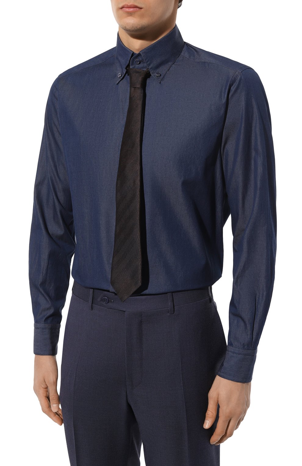 Рубашка из хлопка и кашемира ZILLI, арт. CLAC04ZS01BGTZS00600, фото 3