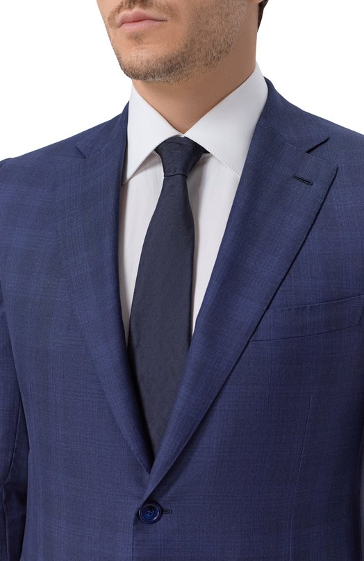 Шелковый галстук Zilli CRAV02M0600VMSE00 Синий  CRAV02M0600VMSE00 Фото 2