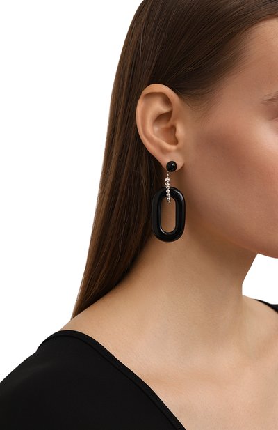 Серьги VIEN черного цвета по цене 21900 руб., арт. 2424-192, фото 2 Серьги VIEN, арт. 2424-192, фото 2