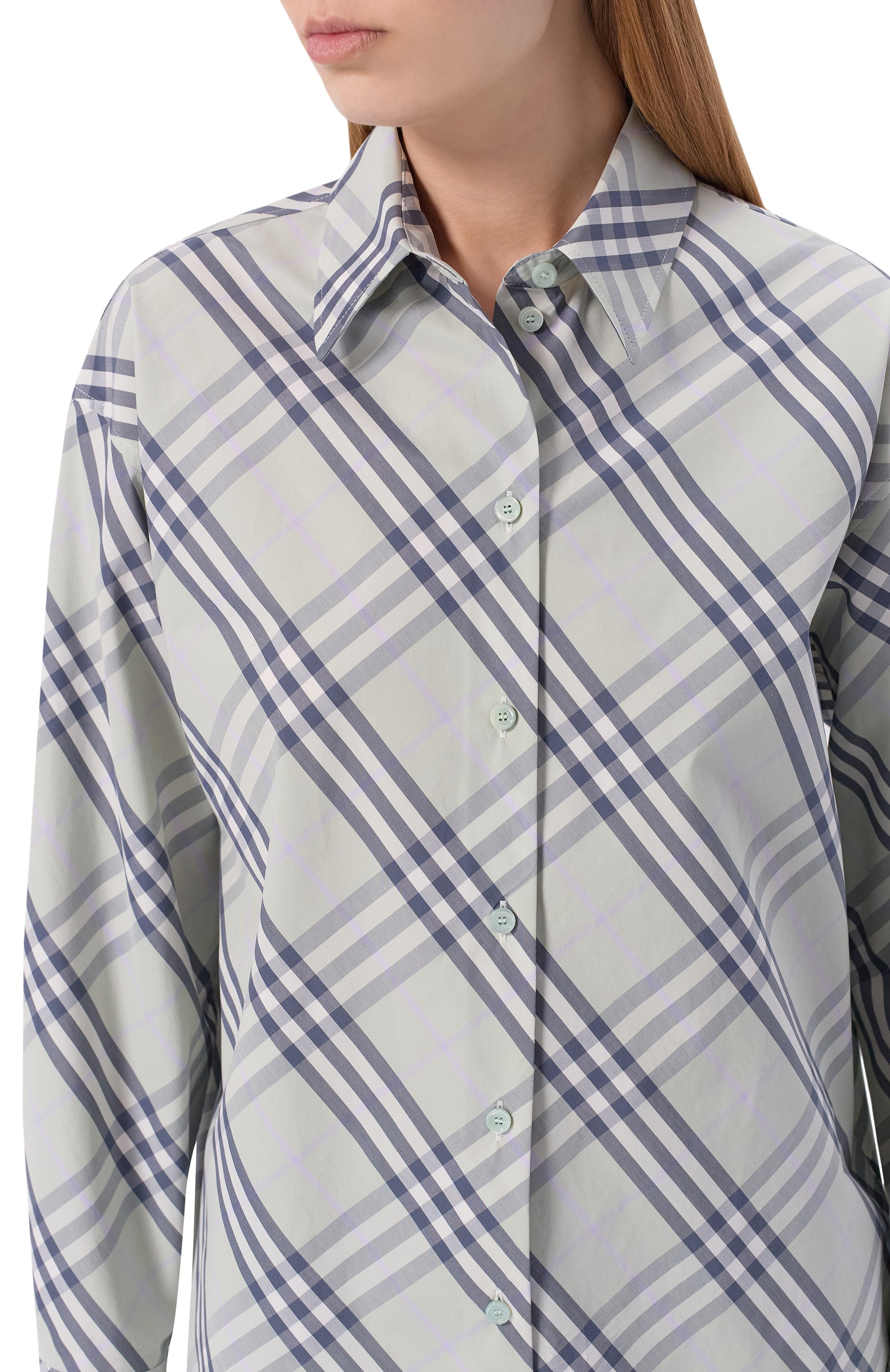 Хлопковая рубашка BURBERRY, арт. 8120512, фото 5