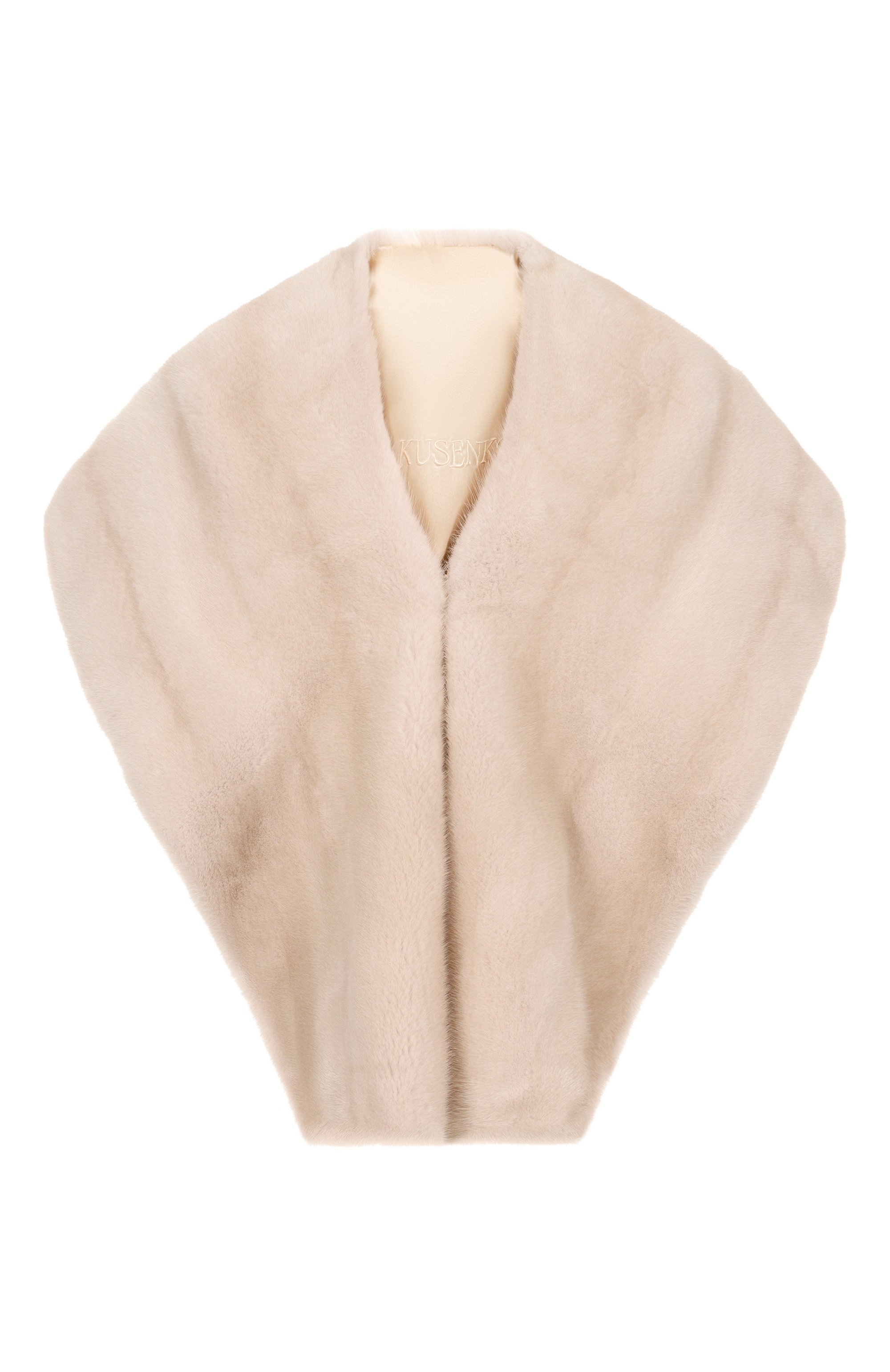 Пелерина из норки VICTORIA KUSENKOVA светло-бежевого цвета по цене 638000 руб., арт. 551200012027, фото 1 Пелерина из норки VICTORIA KUSENKOVA, арт. 551200012027, фото 1