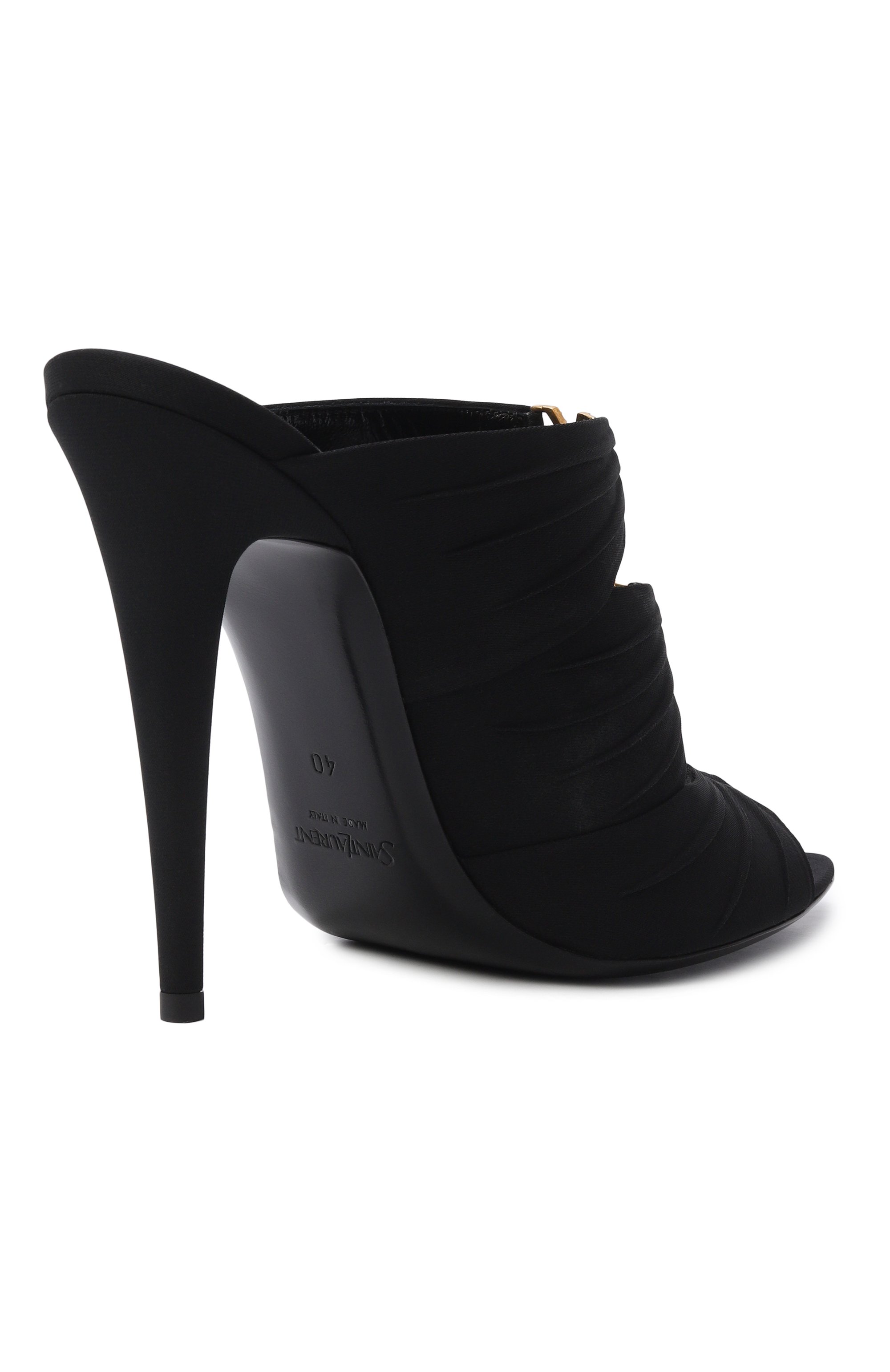 Текстильные мюли emilie 110 SAINT LAURENT, арт. 859545/AAF4G, фото 5