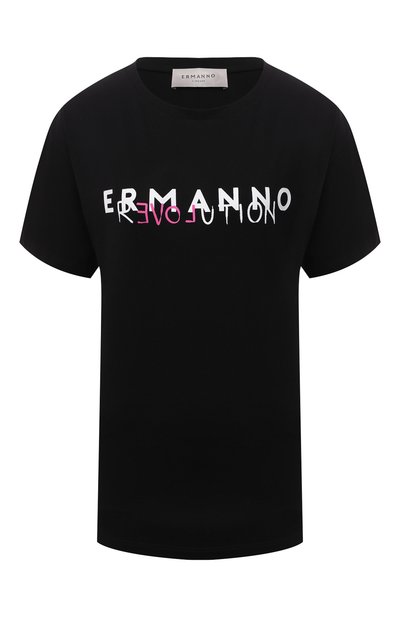 Женская хлопковая футболка ERMANNO FIRENZE, арт. D39ET TS05JC0