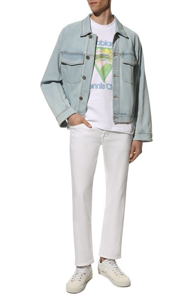 Хлопковая футболка CASABLANCA, арт. MS22-JTS-001 WHITE JERSEY TENNIS CLUB IC0N, фото 2