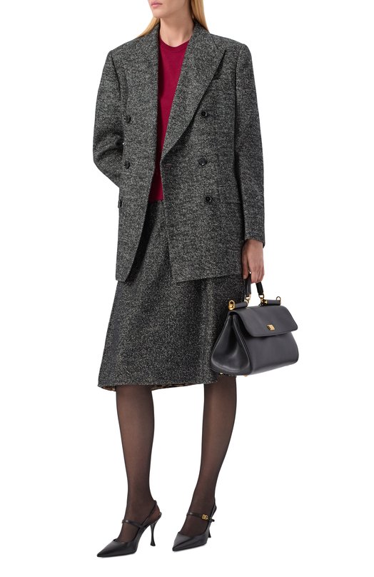 Пуловер из вискозы и хлопка Dolce & Gabbana FXG26T/JFMEB Бордовый  FXG26T/JFMEB Фото 2