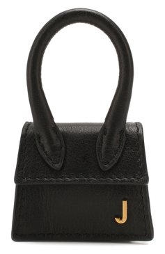 Женская сумка le petit chiquito JACQUEMUS черного цвета, арт. 201AC18/58990 | Фото 1 (Размер: mini; Ремень/цепочка: На ремешке; Материал: Натуральная кожа; Сумки-технические: Сумки через плечо; Драгоценные камни: Проставлено; Материал сплава: Проставлено)