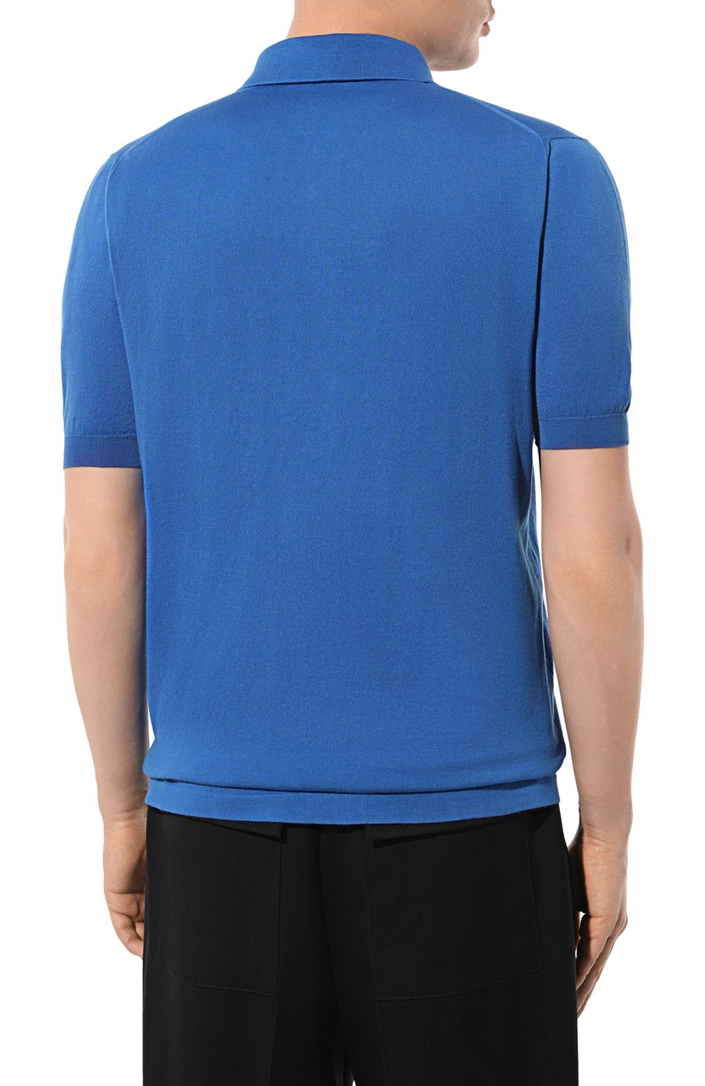Хлопковое поло KITON синего цвета по цене 81950 руб., арт. UMK0442K1, фото 4 Хлопковое поло KITON, арт. UMK0442K1, фото 4