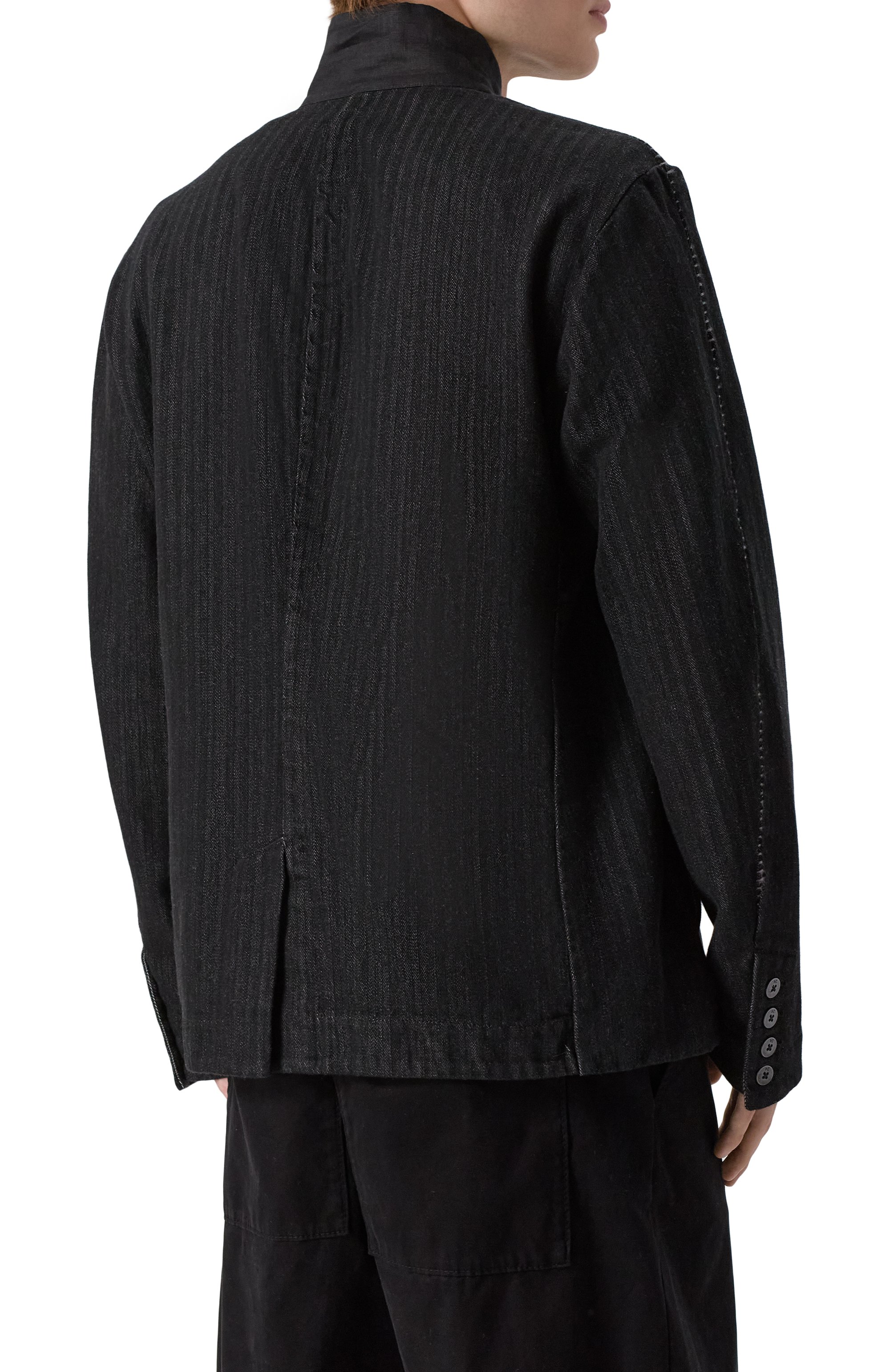 Пиджак из хлопка и шерсти TRANSIT темно-серого цвета по цене 85000 руб., арт. CFUTRBH172, фото 4 Пиджак из хлопка и шерсти TRANSIT, арт. CFUTRBH172, фото 4