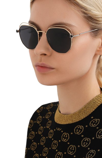 Солнцезащитные очки JIMMY CHOO серого цвета по цене 28400 руб., арт. FRANNY J5G, фото 2 Солнцезащитные очки JIMMY CHOO, арт. FRANNY J5G, фото 2