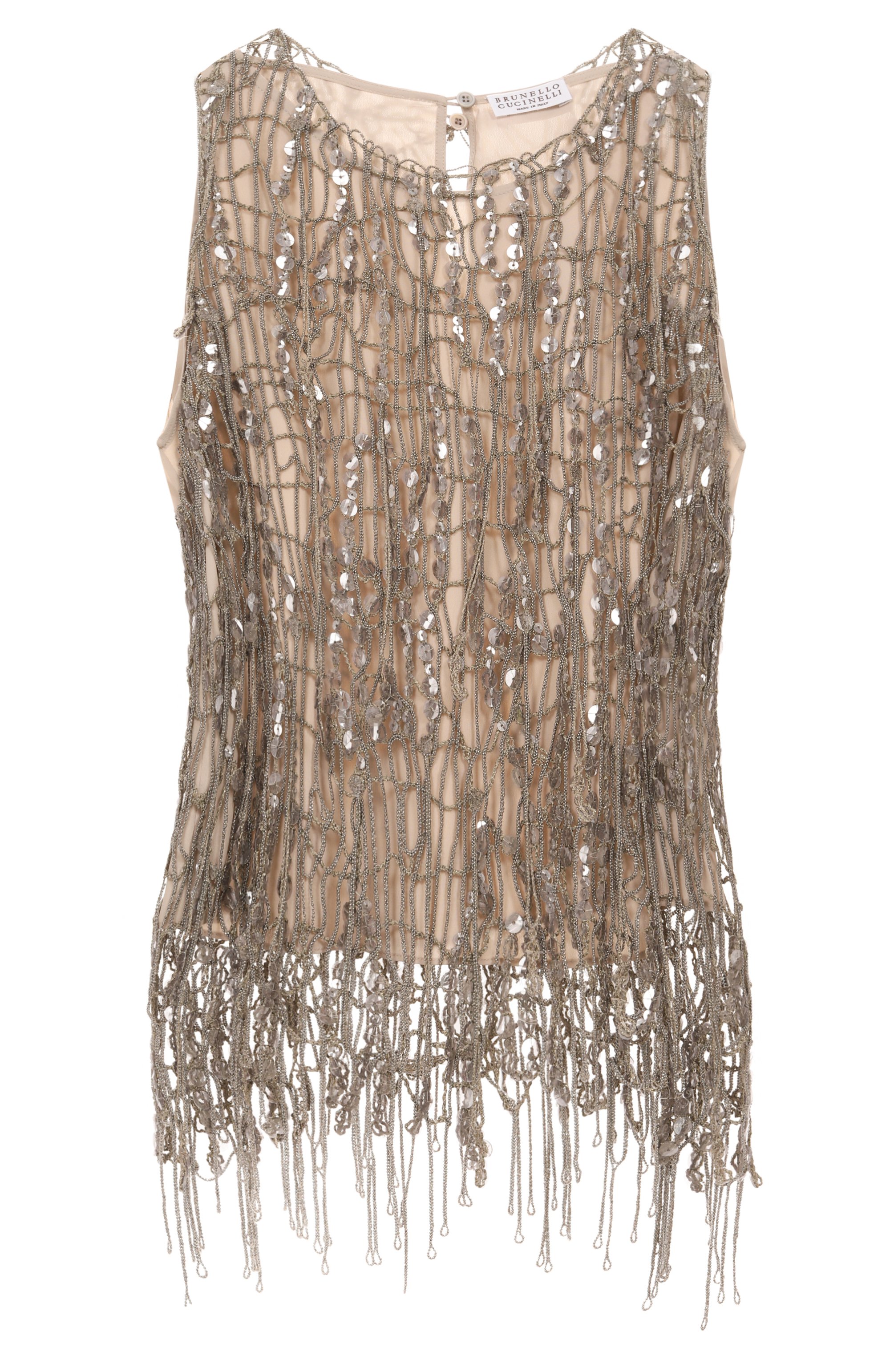 Топ с отделкой стразами BRUNELLO CUCINELLI, арт. MSFR21700, фото 1