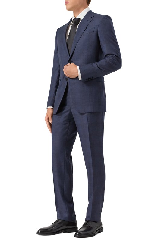 Шерстяной костюм Zegna 221225/R822052A8 Синий 221225/R822052A8