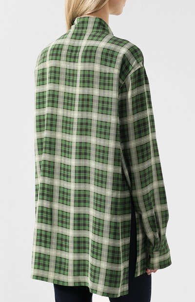 Шелковая рубашка MARC JACOBS (THE) зеленого цвета по цене 34100 руб., арт. M4007811, фото 4 Шелковая рубашка MARC JACOBS (THE), арт. M4007811, фото 4