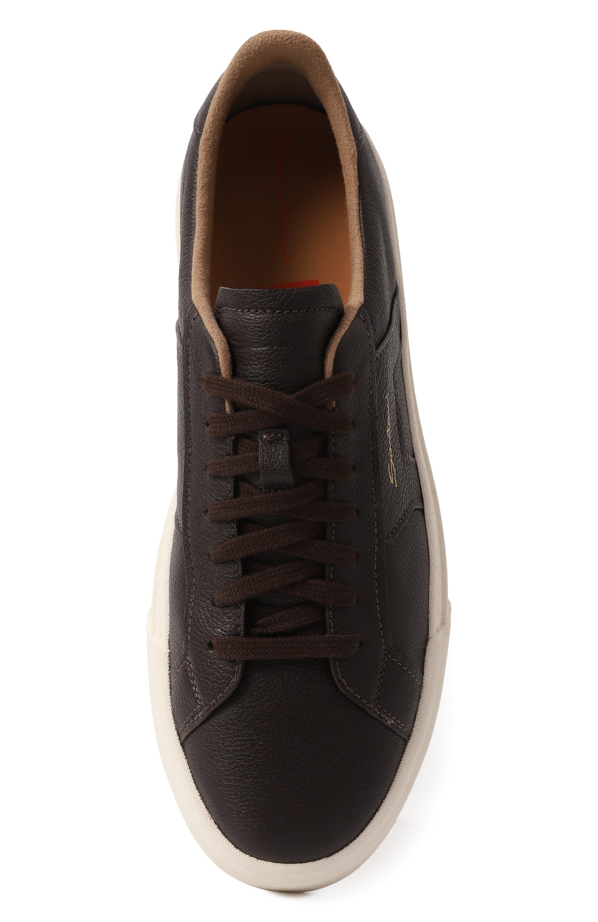 Кожаные кеды gloria SANTONI, арт. MBGG21967PNNKSIW, фото 6