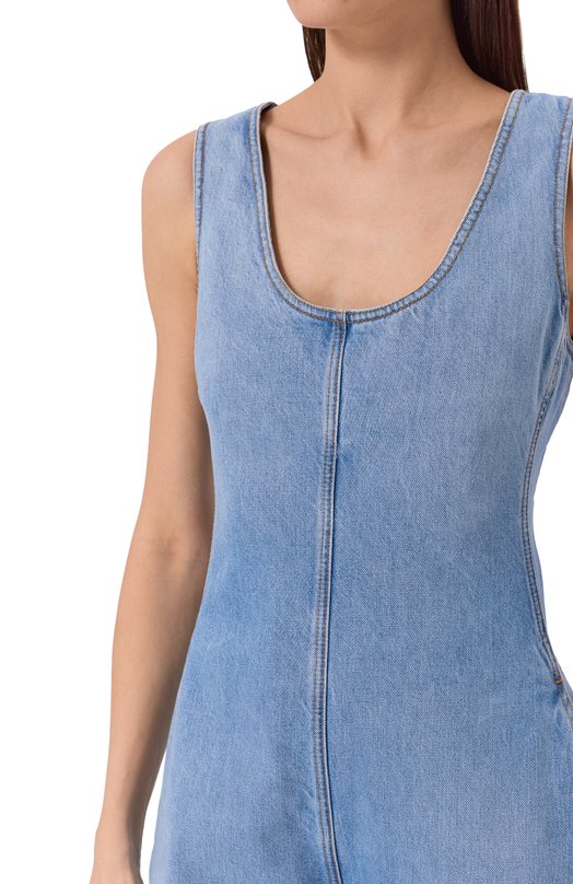 Джинсовый комбинезон Alaia AA9U0046D015C Голубой  AA9U0046D015C Фото 4