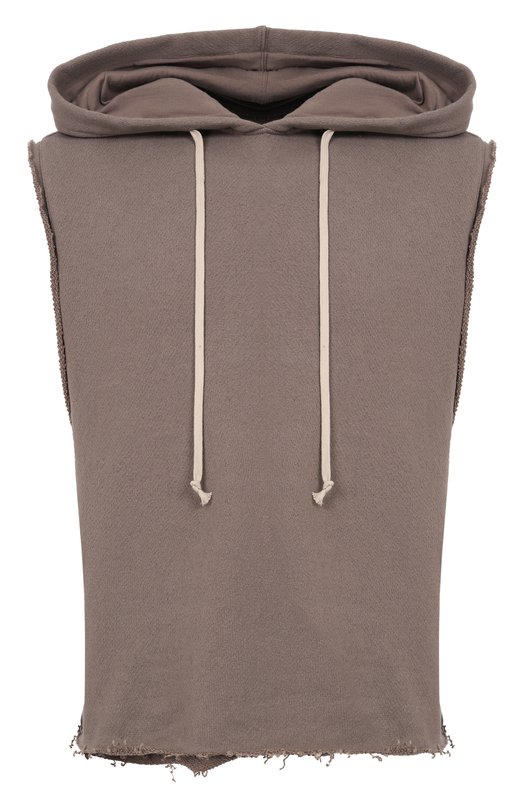 Хлопковое худи Rick Owens RU01F2153/JNT Коричневый RU01F2153/JNT