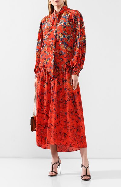 Шелковое платье GIVENCHY красного цвета по цене 247500 руб., арт. BW20Y6131C, фото 2 Шелковое платье GIVENCHY, арт. BW20Y6131C, фото 2