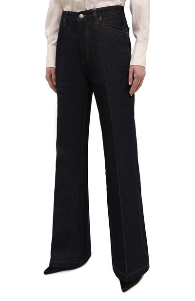 Джинсы VICTORIA BECKHAM синего цвета по цене 37450 руб., арт. 1221DJE002765A, фото 3 Джинсы VICTORIA BECKHAM, арт. 1221DJE002765A, фото 3
