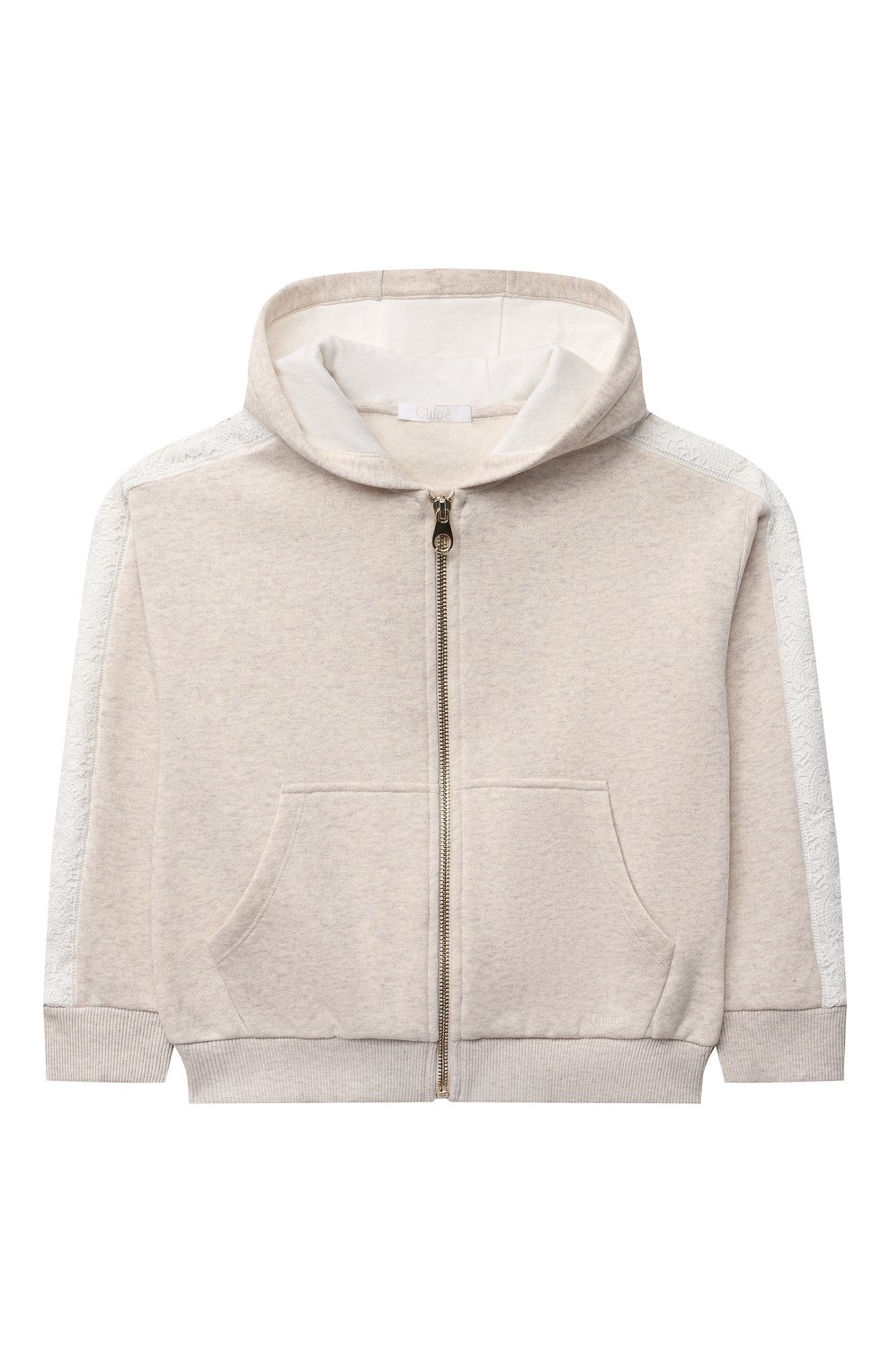 Хлопковая толстовка CHLOÉ светло-бежевого цвета по цене 33600 руб., арт. C15D23, фото 1 Хлопковая толстовка CHLOÉ, арт. C15D23, фото 1