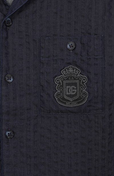 Джинсовая рубашка DOLCE & GABBANA темно-синего цвета по цене 47800 руб., арт. L44S10/LDD54, фото 3 Джинсовая рубашка DOLCE & GABBANA, арт. L44S10/LDD54, фото 3