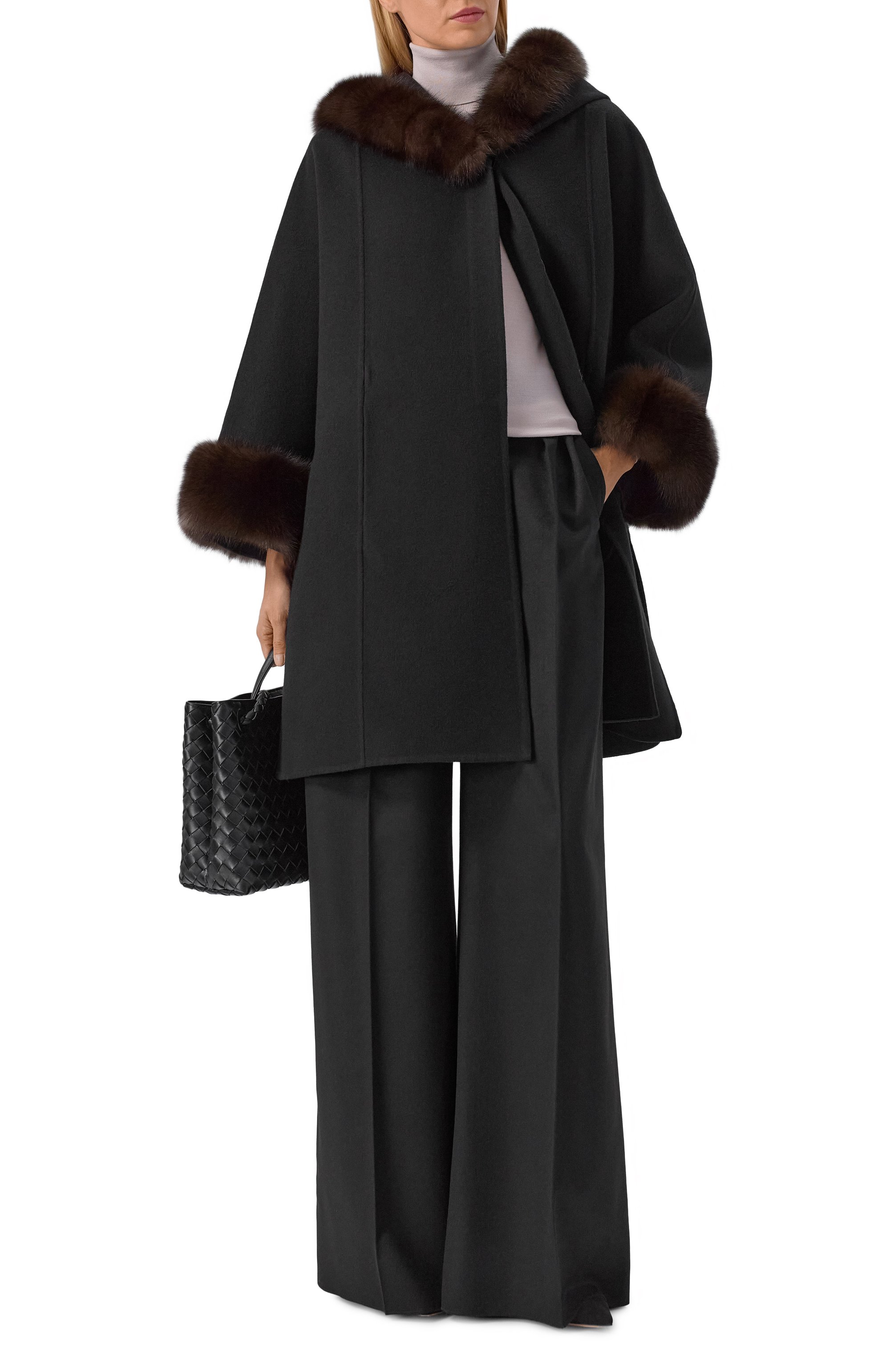 Пальто из шерсти и кашемира с отделкой из соболя MVST, арт. FTBKB-Y681SB/LP1432, фото 2